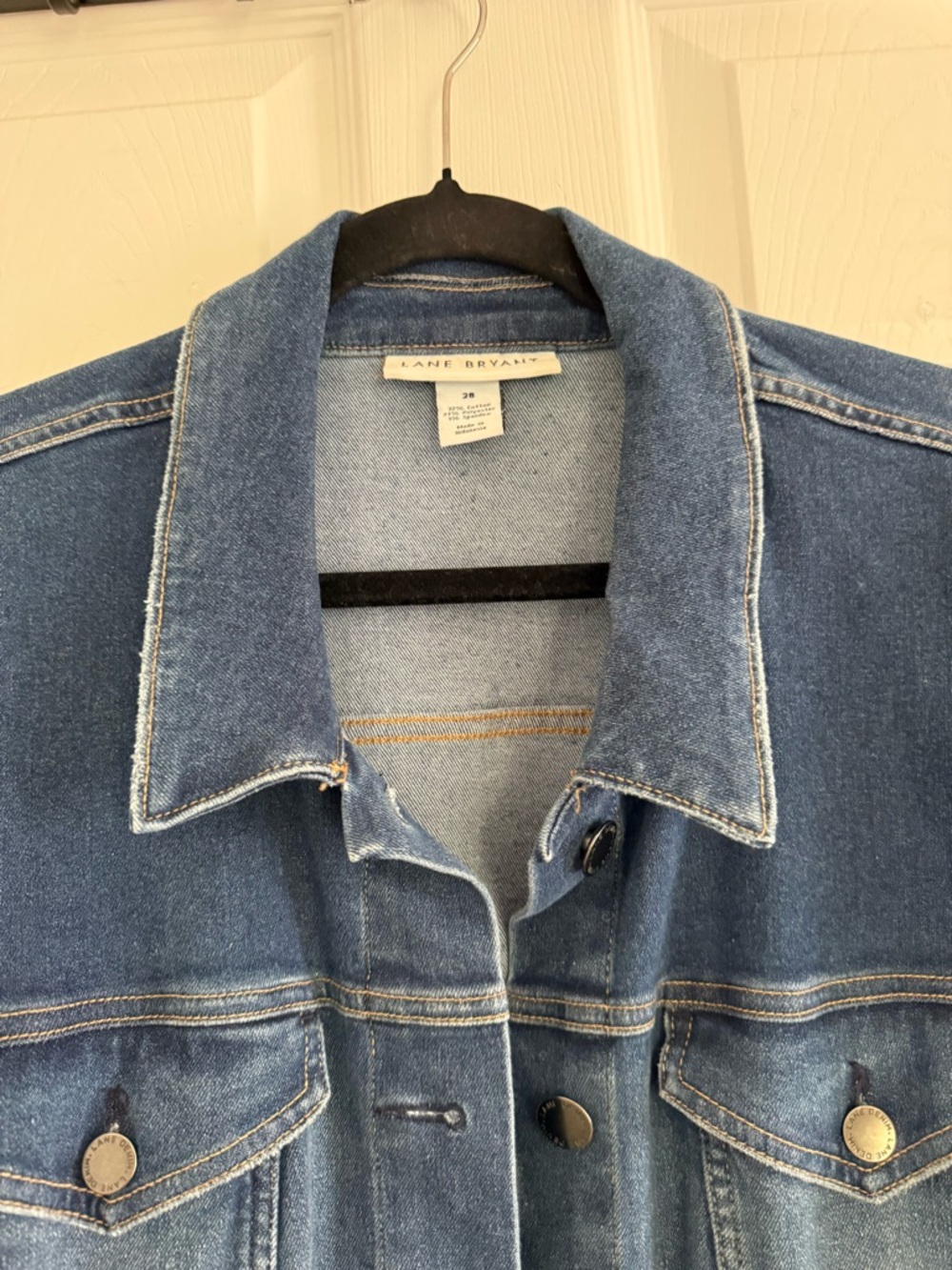 Lane Bryant Super Stretchy Blue Denim Jacket - Like New - 28 - Picture 2 of 14